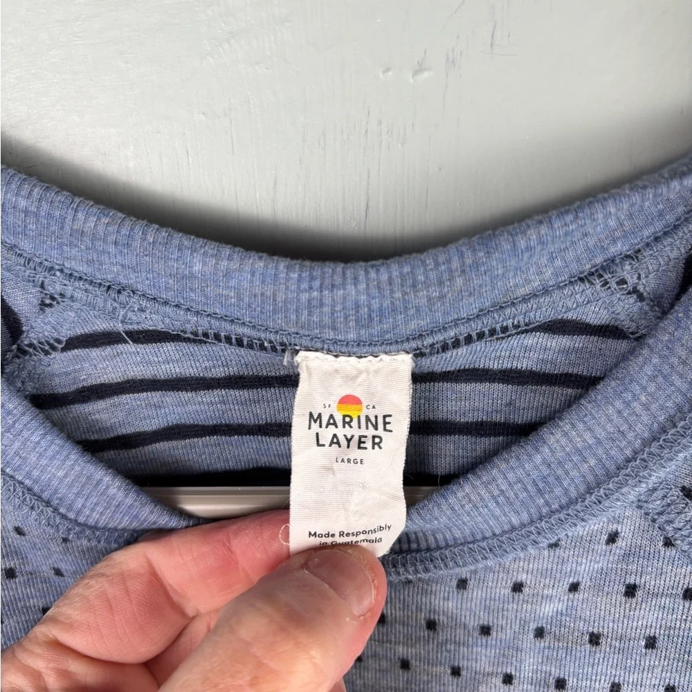 Marine Layer Light Blue Crewneck Sweatshirt - Picture 2 of 4